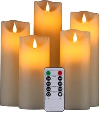 Hanzim LED gyertyák lánggal nem égő dekorációs világítás 1