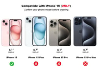 HAOBOBRO Priehľadný obal pre iPhone 15 so vstavaným stojanom - Tenký ochranný kryt kompatibilný s MagSafe, nárazuvzdorný silikónový TPU rám, priehľadný zadný kryt, ružový 2