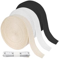 Bandă de Bumbac Bias Haocjanc, 3 Role, 20 mm x 10 m/rolă, Bandă de Cusut pentru Margini — 2 role fără ambalaj (stare: vezi a 2-a imagine) 3