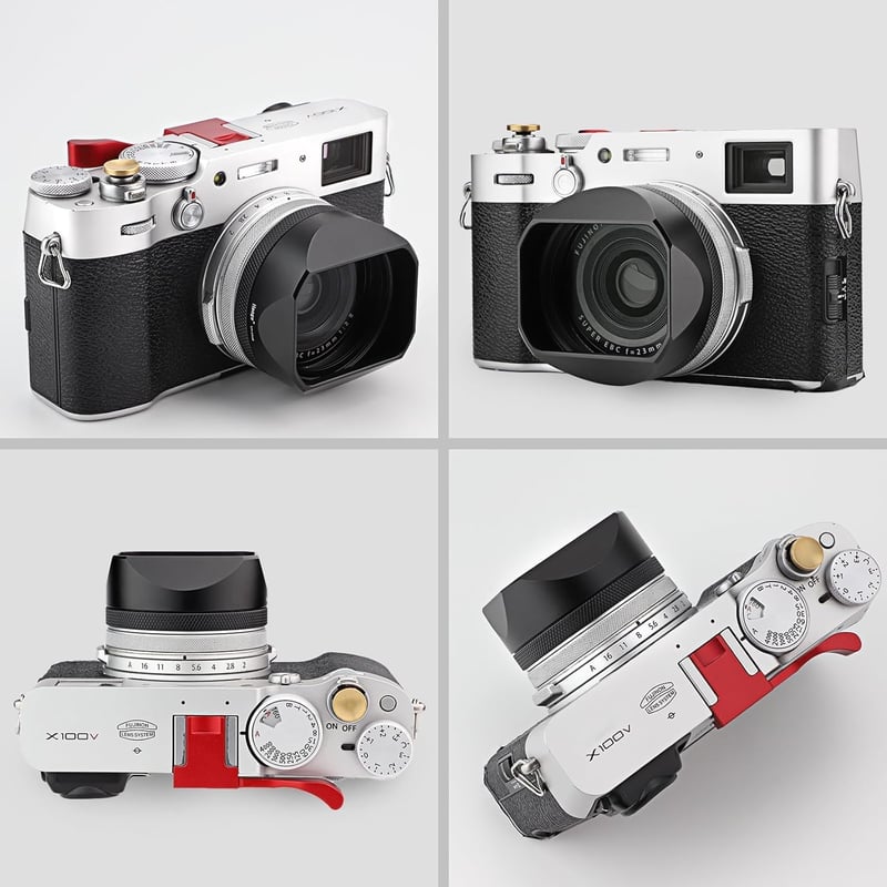 Haoge LH-X54B fém lencsenapellenző 49mm adaptergyűrűvel Fujifilm X100VI/X100V fekete