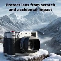 Haoge LH-X54B fém lencsenapellenző 49mm adaptergyűrűvel Fujifilm X100VI/X100V fekete 7