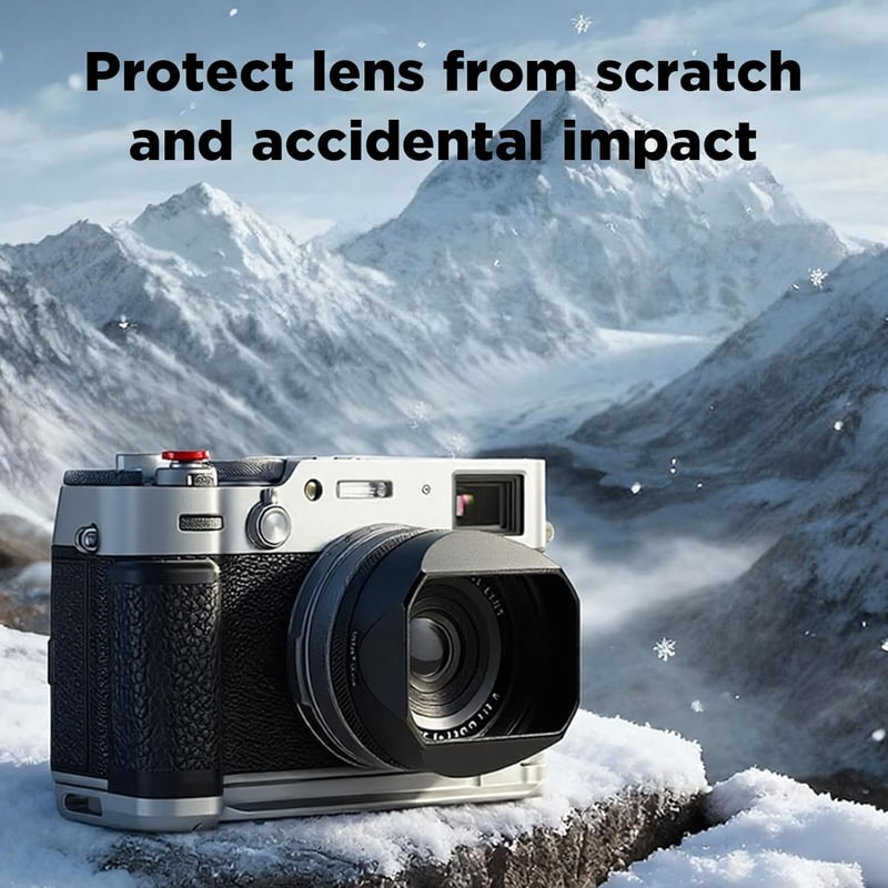Haoge LH-X54B fém lencsenapellenző 49mm adaptergyűrűvel Fujifilm X100VI/X100V fekete
