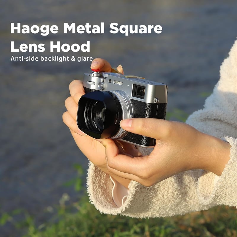 Haoge LH-X54B fém lencsenapellenző 49mm adaptergyűrűvel Fujifilm X100VI/X100V fekete