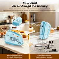 Haooair Elektromos Kézi Mixer 7 Fokozat Kompakt Habverő Mosogatógépben Mosható 5