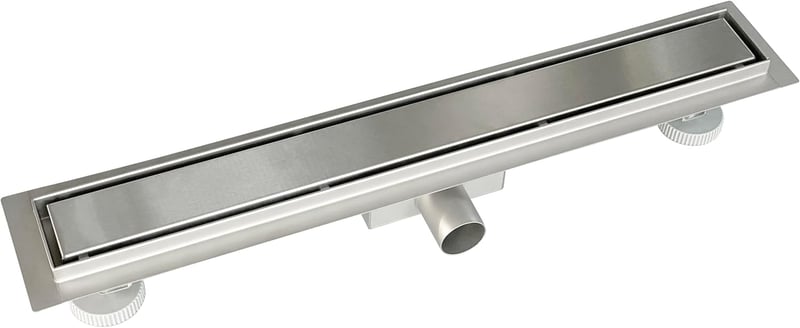 HAPAOSO Rejtett Zuhanyfolyóka 570x155x80mm Szifon Légfrissítővel és Hajszűrővel Ezüst Színű 2in1 Zuhanylefolyó