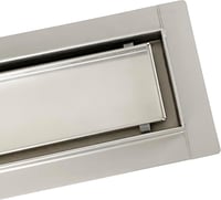 HAPAOSO Rejtett Zuhanyfolyóka 570x155x80mm Szifon Légfrissítővel és Hajszűrővel Ezüst Színű 2in1 Zuhanylefolyó 4