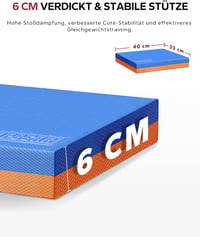 HAPBEAR Egyensúly Pad 2 db, 40x33 cm, Csúszásmentes Tréning Párna Fitness és Fizioterápiához 3