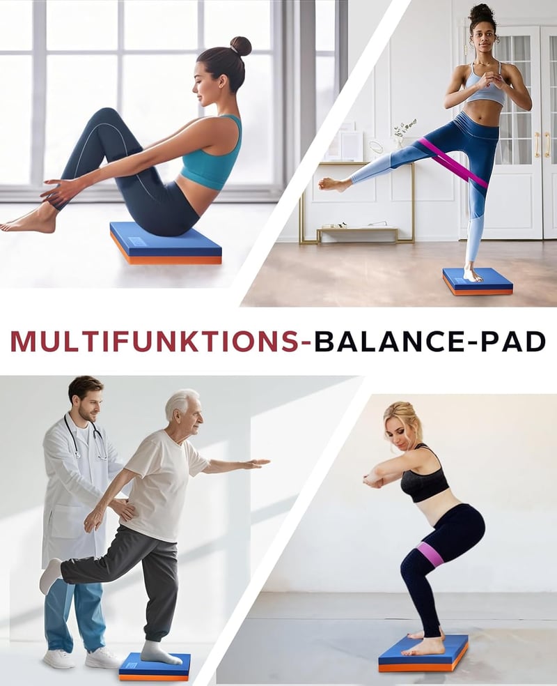 HAPBEAR Egyensúly Pad 2 db, 40x33 cm, Csúszásmentes Tréning Párna Fitness és Fizioterápiához