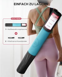 HAPBEAR Extra nagy csúszásmentes jóga- és fitnesz szőnyeg kék XXL 198x137/183x122/183x116 cm, Pilates, edzőterem, otthon, torna 7