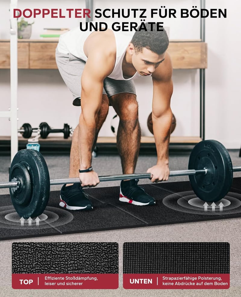 HAPBEAR Fitness Padló Védőszőnyeg 152x76cm/183x92cm/213x92cm 6mm PVC