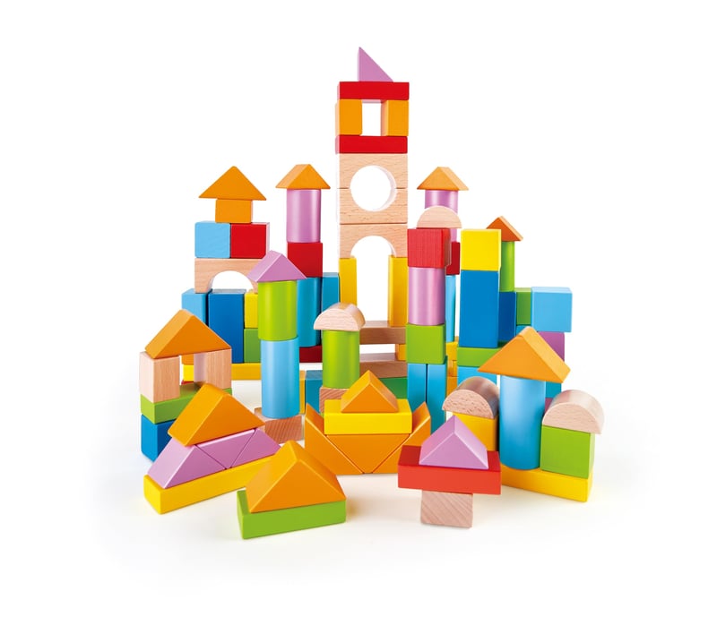 Sada drevených kociek Hape Wonderful Beech Blocks - 101 ks - od 12 mesiacov