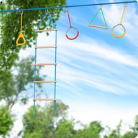 Hapfan 2x50 ft Slackline szett gyerekeknek kötélycsigával és akadálypályával 5