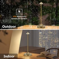 Nabíjateľná LED stolná lampa Hapfish, stmievateľná, 6000 mAh, 2 ks – bronzová 4