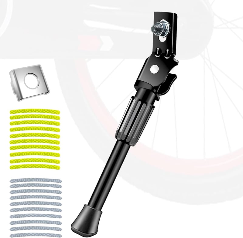 Hapoyxm Gyerek Kerékpár Állvány 12-20 Colos Alumínium Állítható Reflexcsíkokkal - Black, Fahrradständer Kinder 12 Zoll