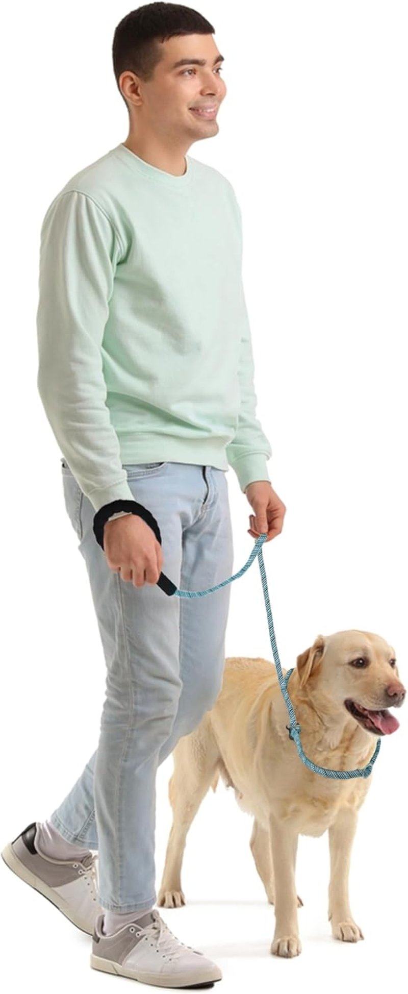 Happilax Kutyapóráz 185 cm - Csúszásgátló Fogantyú, Állítható Hossz, Fényvisszaverő Nylon Anyag, Anti-Fojtó Zárral, Két Kutya Sétáltatására 