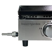 Plynový gril Happy Garden MÉRIDA BQ501 – 3 horáky, 6 kW, smaltovaná oceľová doska 60x35 cm, čierny, bután/propán 5