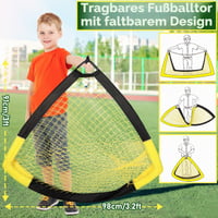 Skladacia futbalová bránka Happy Jump Pop-Up - 120x90 cm, čierno-žltá 4