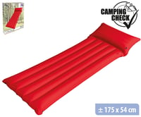 Saltea gonflabilă Happy People, 175 x 54 cm, PVC cu înveliș din microfibră, culoare roșie, pentru camping și plajă 3