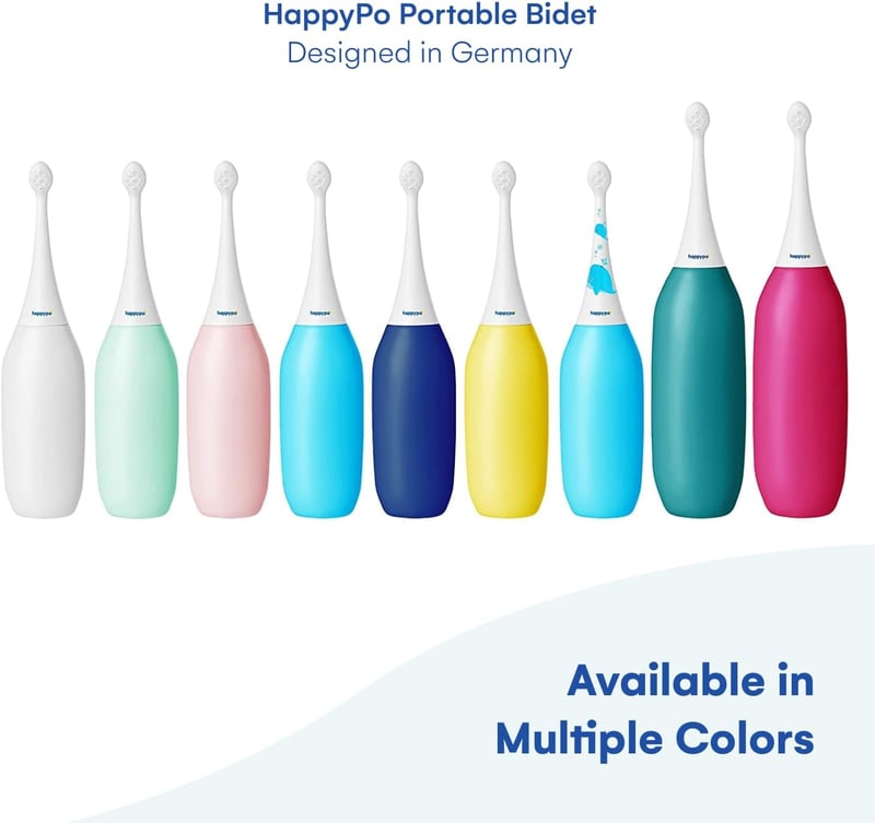 HappyPo Easy-Bidet 2.0 mobil bidé utazótáskával, intim zuhany, WC papír spórolás