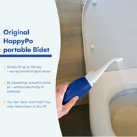HappyPo Easy-Bidet 2.0 mobil bidé utazótáskával, intim zuhany, WC papír spórolás 2