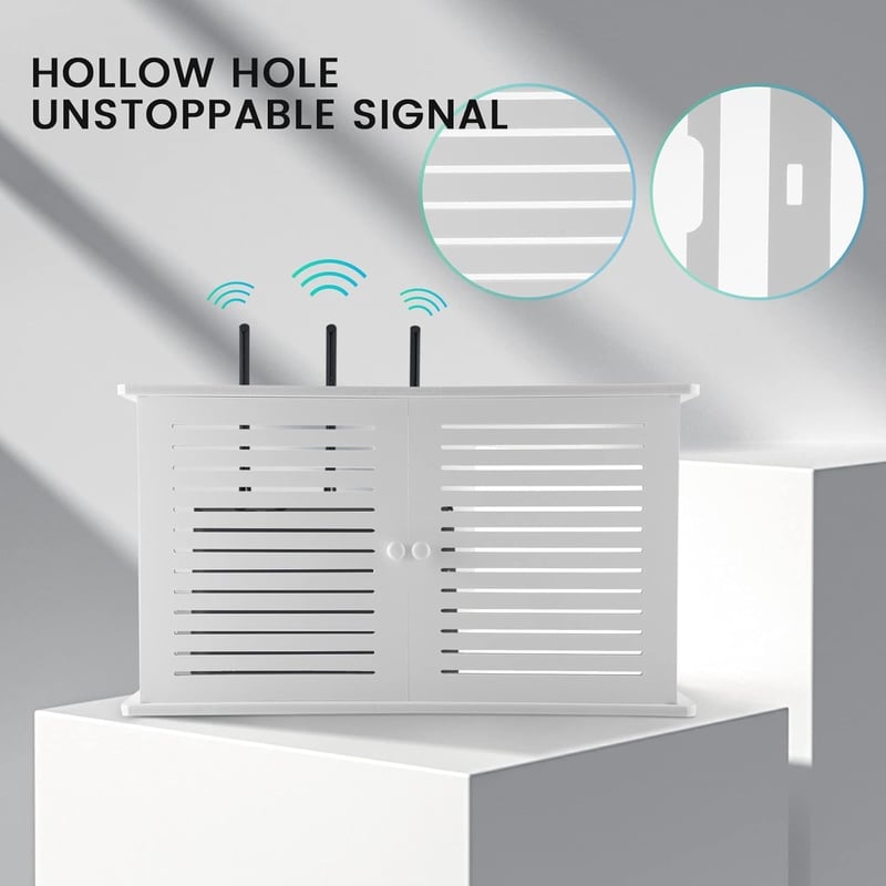 Happysnow Wifi Router Tartó Fali Kábel Szerveződoboz Falra Szerelhető