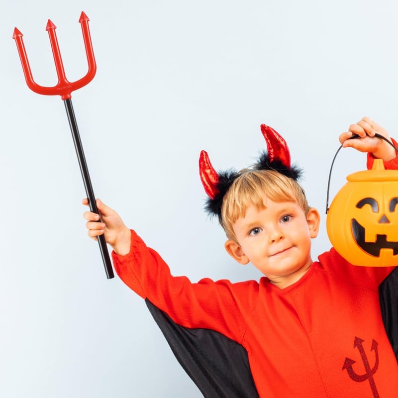 Happyyami Halloween Ördög Háromágú Villás Jelmez Kiegészítés Gyerekeknek