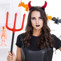 Happyyami Halloween Ördög Háromágú Villás Jelmez Kiegészítés Gyerekeknek 7