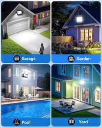 HAPYLUMI 100W LED Kültéri Reflektor 10000 lm IP67 Vízálló 6500K Hideg Fehér 2db 7