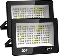 HAPYLUMI 100W LED Kültéri Reflektor 10000 lm IP67 Vízálló 6500K Hideg Fehér 2db 1