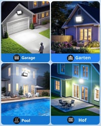 HAPYLUMI LED vanjski reflektor 50W 5000 lumena hladno bijelo svjetlo 6500K vanjska reflektorska svjetiljka vodootporni vrtni reflektor 8