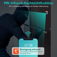 HAPYTHDA WiFi Ajtókamera 1080P HD Videóval, Kétirányú Hanggal, Éjjellátóval és Mozgásérzékelővel, 4,3" Monitorral, 120° Látószöggel, Mobilal 4