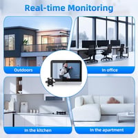 HAPYTHDA WiFi Ajtókamera 4,3" Monitorral - 1080P Digitális Kémlelőnyílás, 90° Látószög, PIR Mozgásérzékelő, 5000mAh Akku, Éjjellátó 2