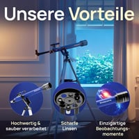 HARBARTH Teleszkóp 60mm Objektív 600mm Fókusz Állvánnyal Okostelefon Tartóval Táskával Felnőtteknek Csillagászathoz 6