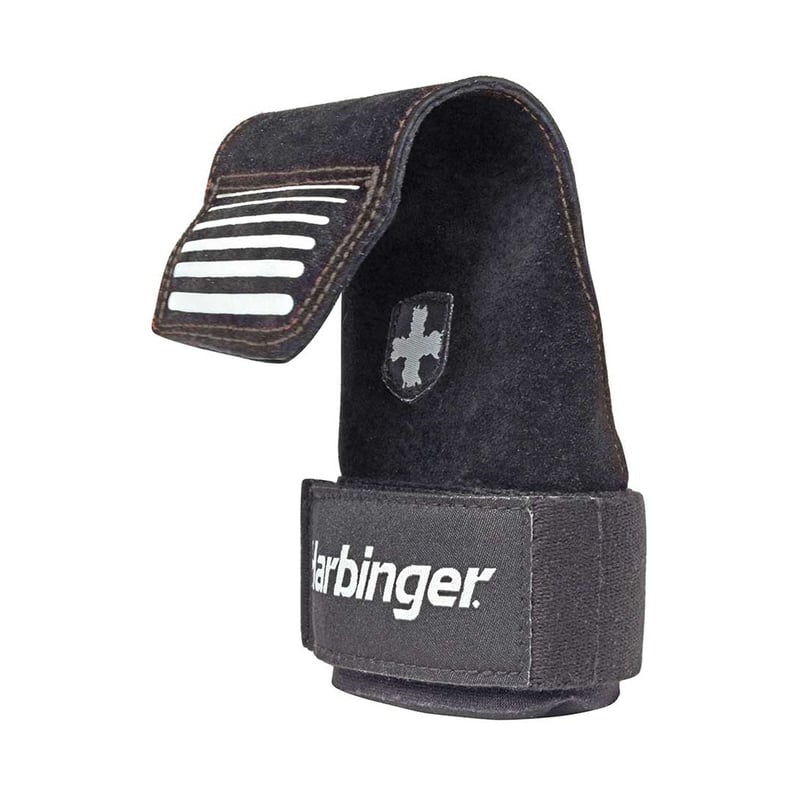 Harbinger Lifting Grips trhačky s ochranou zápästia, veľkosť S/M, čierne – doplnok na vzpieranie a silový tréning, 2 ks