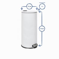 Harbour Housewares 30L Rozsdamentes Acél Pedálos Szemetes Kuka Konyhai Hulladékgyűjtő Szatén Brushed Kivitel 3