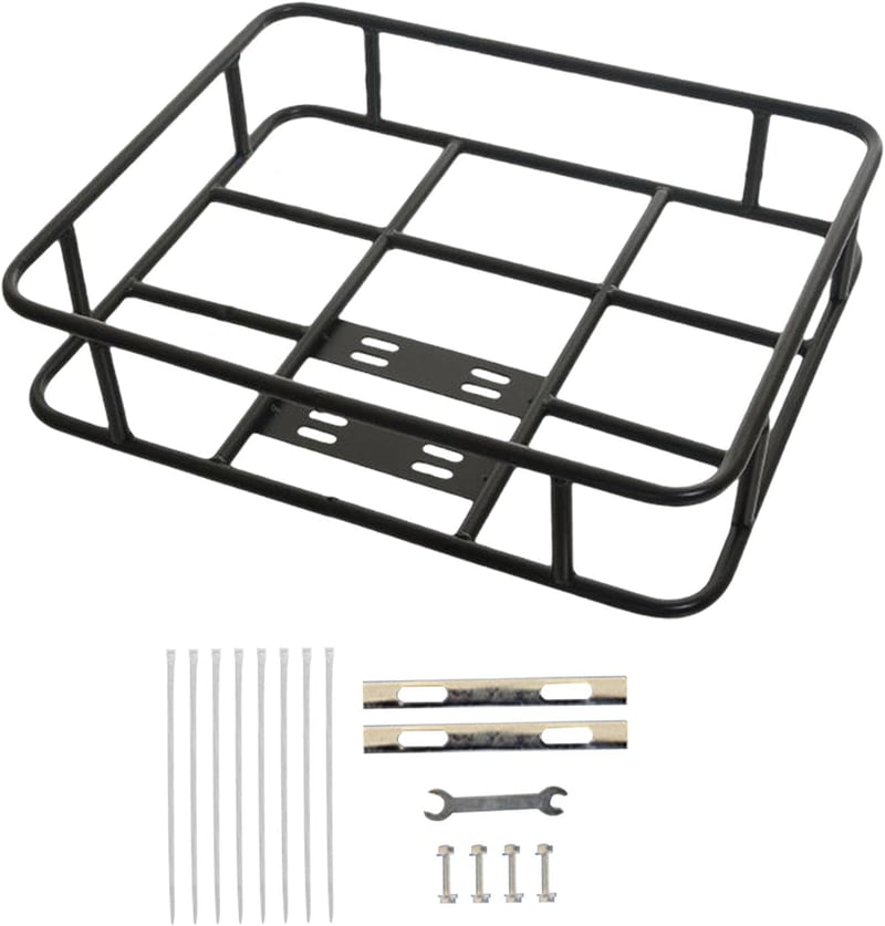 Harilla Kerékpár Kosár Elöl-Hátul, Erősített Szélekkel, 48x38 cm, E-Bike Kiegészítő - Style C