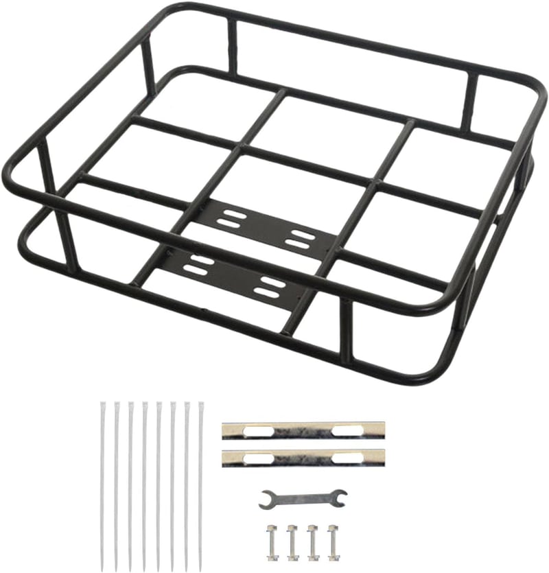 Harilla Kerékpár Kosár Elöl-Hátul, Erősített Szélekkel, 48x38 cm, E-Bike Kiegészítő - Style C