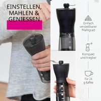 Hario Mini Mill Slim Plus kézi kávédaráló - átlátszó fekete - 24 g 3
