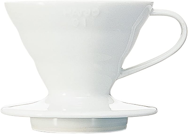 HARIO V60 01 Kerámia Kávécsepegtetõ Fehér Kávékészítõ Csatornás Kiöntõvel