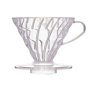 HARIO V60 Prozirni dripper za kavu 02 - za 1-4 šalice, proizveden u Japanu, čista plastika, ručni aparat za pripremu kave metodom prelijevanja