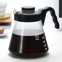Carafă pentru cafea din sticlă termorezistentă Hario V60 VCS-02B 700 ml - server din sticlă transparentă, 1 buc. 2