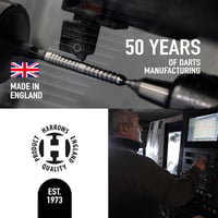 Harrows Wolfram Infinity Acél Hegyű Tungsten Darts 23g - Piros Profi Nyíl Szett Céllövéshez 6