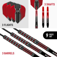 Harrows Wolfram Infinity Acél Hegyű Tungsten Darts 23g - Piros Profi Nyíl Szett Céllövéshez 2