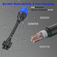 HASA zone 3 Pin Kék CEE Tesla Adapter - Hordozható Töltőkábel Gen 2 Mobile Chargerhez, 32A/240V, Model 3/S/X/Y Kompatibilis, Túlfeszültség V 3