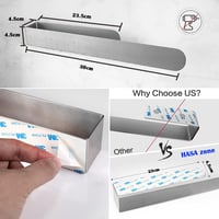 HASA zone Törölközőtartó 30 cm Rozsdamentes Acél Öntapadós Fúrás Nélküli Fürdőszoba Kiegészítő Ezüst 3