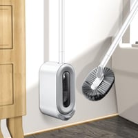 HASA zone WC kefe szett önzáró fedéllel, falra szerelhető tartóval és hosszú nyéllel 1