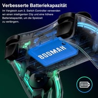 HASACOOL Átlátszó fényes vezeték nélküli Switch vezérlő ébresztés és alkalmazás vezérléssel Android iOS PC kompatibilis Switch Lite OLED 7