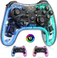 HASACOOL Átlátszó fényes vezeték nélküli Switch vezérlő ébresztés és alkalmazás vezérléssel Android iOS PC kompatibilis Switch Lite OLED 1
