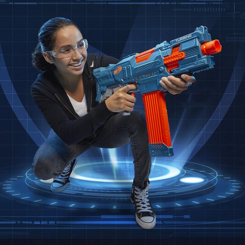 Hasbro NERF Elite 2 Turbine CS-18 Motoros Játékfegyver - 36 Lövedékkel, 18 Töltényes Tárral, Bővíthető, 8+ Éves Gyerekeknek