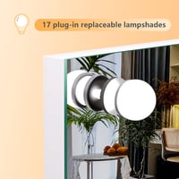Hasipu Hollywood Sminktükör 81x61 cm – LED Fényekkel, 10X Nagyítás, 3 Színhőmód, USB & Type-C Töltés (Fehér) 5